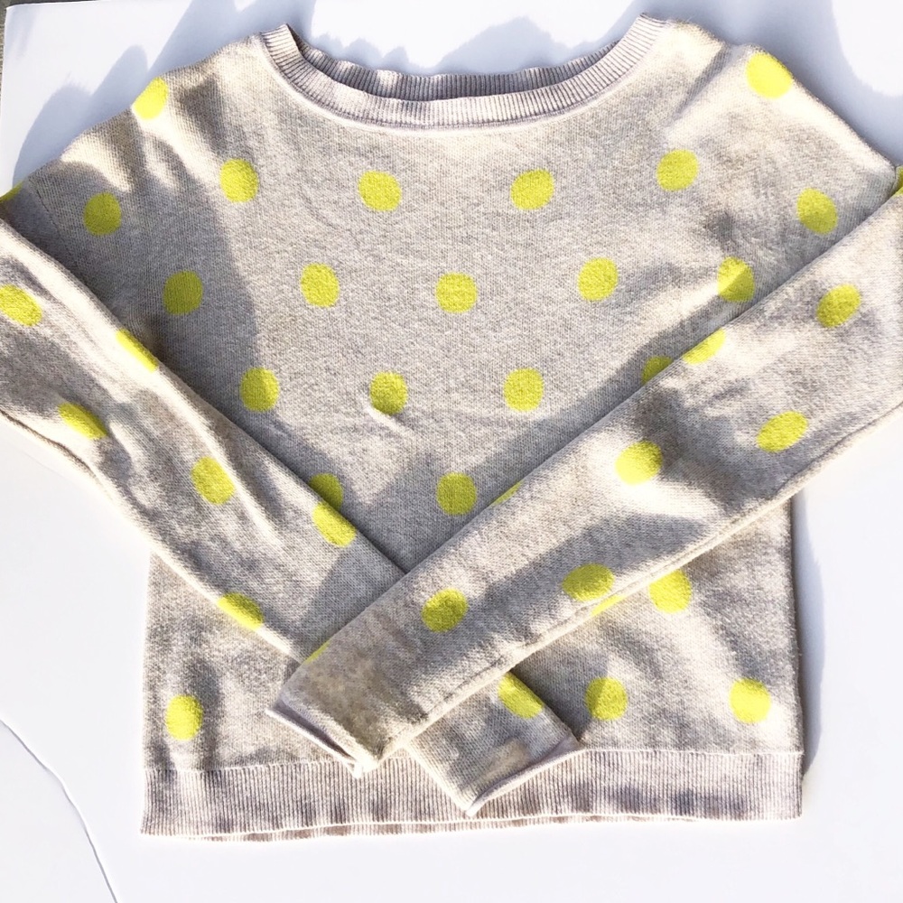 ♥️FOR THEE YELLOW POLKA DOT SWEATER CREAM